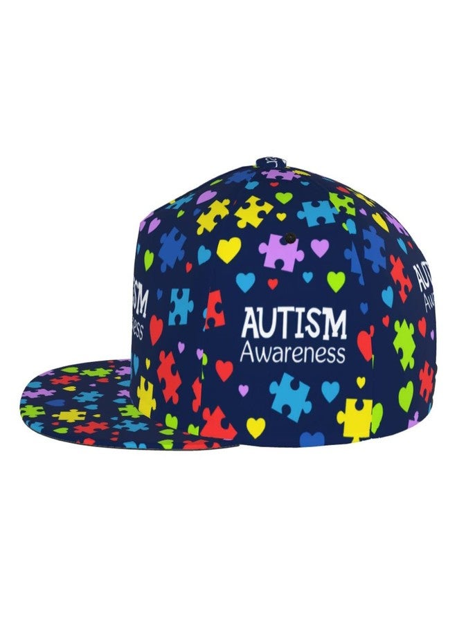 ASYG Autism Awareness Flat Bill Baseball Cap - Adjustable Snapback Hats for Women & Men - Image 3