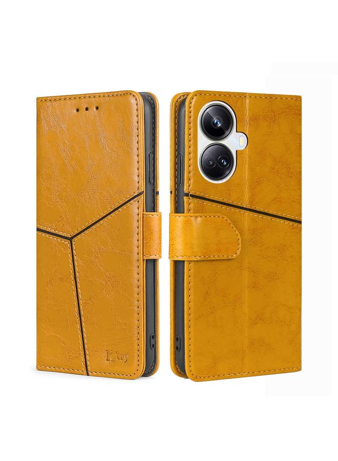 S-TOP Case For Realme 10 Pro+ 5G Geometric Stitching Horizontal Flip Leather Phone Case - Image 1