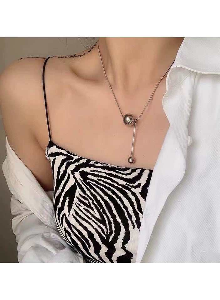 Goolsky قلادة سلسلة الثعبان كروية مع خرزات للنساء - فاخرة قابلة للتعديل، مجوهرات فريدة أنيقة - Image 4