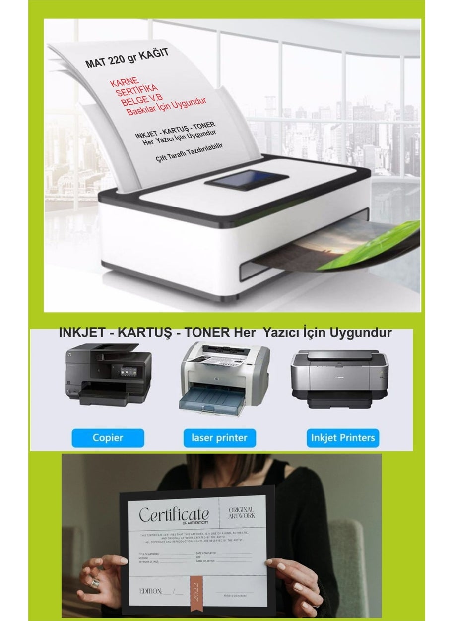 HSN Suitable for all printers with cartridge ink 50 pieces of thick certificate paper etc. 220 gr  - Image 2