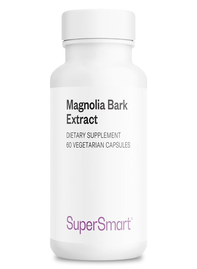 Supersmart - Magnolia Bark Extract (Max Strength) 300mg per Day - 90% Honokiol & Magnolol - Magnolia Bark Supplement | Non-GMO & Gluten Free - 60 Vegetarian Capsules - Image 1