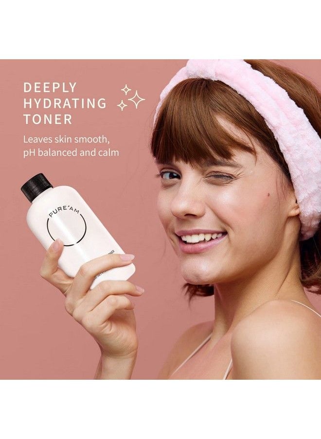 PURE'AM Ph Balance Calming Toner For Dry Skin Deeply Hydrating Toner With Hyaluronic Acid And Vegan Ceramides Nourishing Milky Toner For Sensitive Skin Redness And Acne 8.4 Fl. Oz 248 Ml  - Image 3