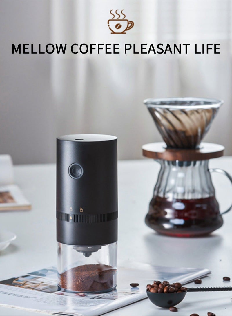 هومستر قهوة بروتيل، كهربائية صغيرة لاسلكية، مع إعدادات طحن متعددة، حبوب القهوة المحمولة أوتوماتيكية للتخييم بالتنقيط الإسبريسو صب فوق الصحافة الفرنسية USB - Image 2