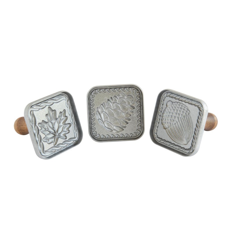 Nordic Ware Cookie Stamps 3Inch Squares Silver