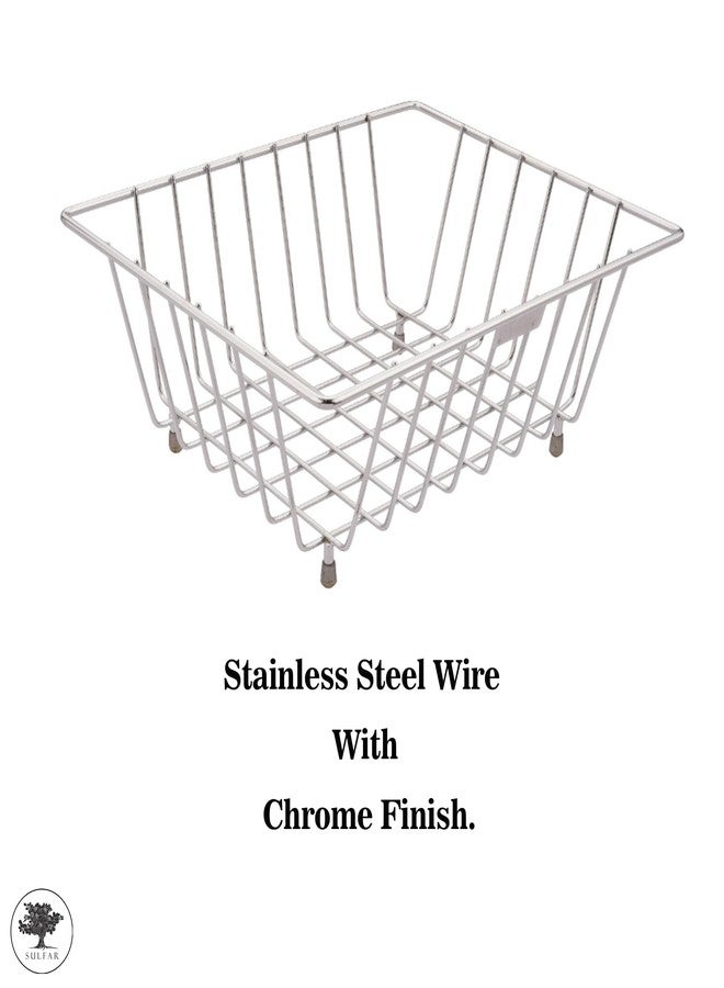Sulfar Stainless Steel Square Fruit/Vegetable Basket for Dining Table Fruits Washing Basket - Image 4