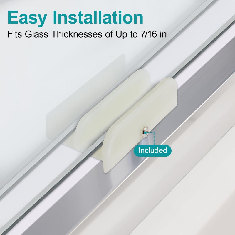 VYH M6219 Sliding Shower Door Bottom Track (Top-Hung Shower Door Track), Suitable for 7/16-inch Thick Glass, 1/2-inch Channels, Glass Shower Door Plastic Track M6219 (1 Pack) - Image 5