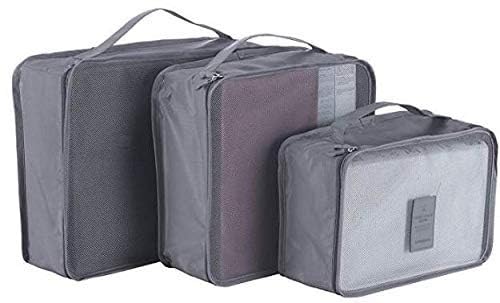 REDCAMEL 6 in 1 Polyester Secret Pouch Travel Bag Packing Cubes Laundry Bag with Undergarments Cloth Storage Organizer Travelling SetSuitcase Cloth Cube Bag - Image 2