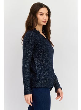 Robe Di Kappa Women Knitted Sweater, Navy Heather  - Image 2