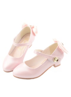 Generic New style girls shoes high heel leather shoes princess shoes children's shallow mouth stage performance shoes  - Image 1