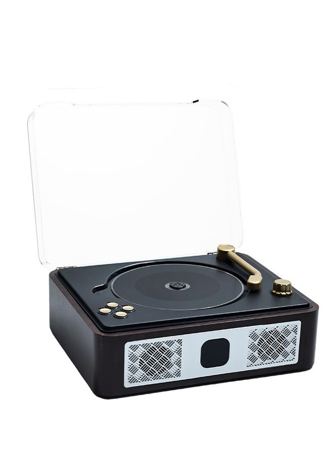 Generic - CD Player Retro Music Player Radio Desktop CD Runway with Dust Cap LED Display 6 Modes AB Repeat Timer Remote Control - Image 1