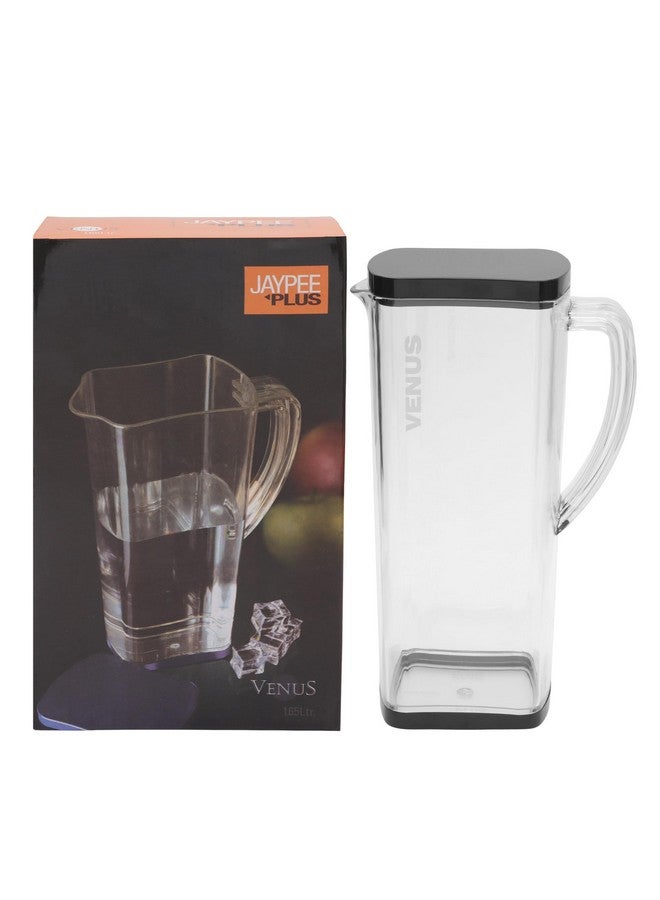 جايبي بلس إبريق ماء بلاستيكي فينوس من جايبي بلس، سعة 1.65 لتر، أسود - Image 1