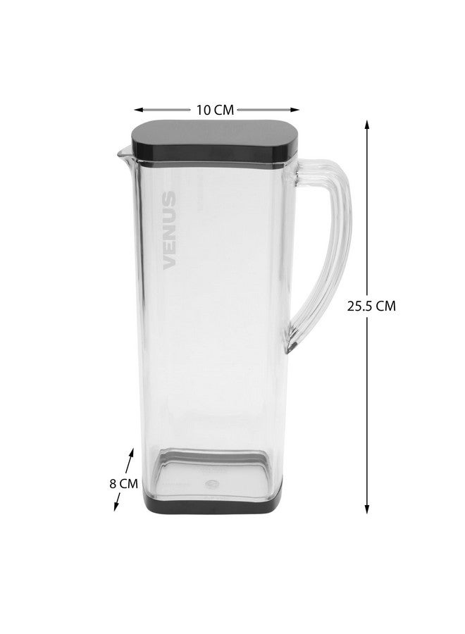 جايبي بلس إبريق ماء بلاستيكي فينوس من جايبي بلس، سعة 1.65 لتر، أسود - Image 4