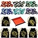 TOYFUL 6 Sets DND Dice Polyhedral Dice Dungeons and Dragons Rolling Dice for RPG MTG Table Games Dice Bulk with Free Six Drawstring Bags and PU Leather DD Dice Tray - Image 2