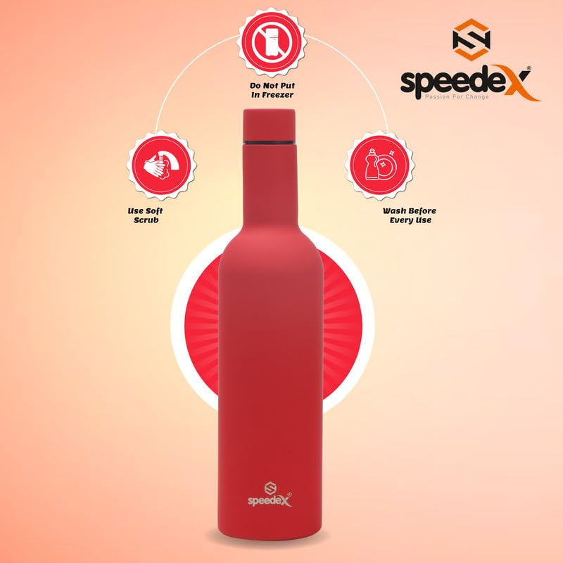 Speedex Thermos Bottle - 500 ML Vacuum Insulated Stainless Steel for Kids, Men, Women - Thermosteel Bottle Ideal for School, Office, Travel Flask for Hot & Cold Beverages - Wine Colour - Image 3