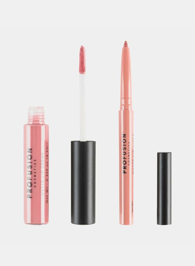 profusion Lip Duo Matte Creme Lipstick & Liner, Secret - Image 3