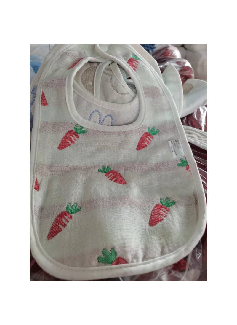 Generic - Thick Cotton 6-Layer U-Shaped Bib Cartoon BabyCarrot Carrot - Image 1