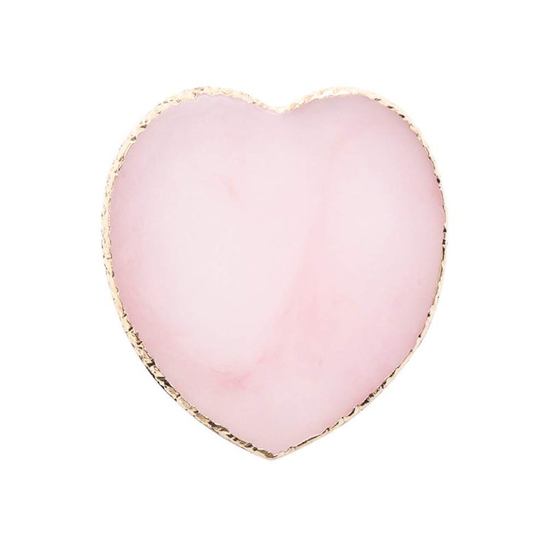 SUKPSY Resin Nail Art Plate Palette,Makeup Palettes,Gel Polish Color Mixing Plate Drawing Painting Color Palette,Golden Edge Heart Shaped Nail Art Display Holder - Image 1