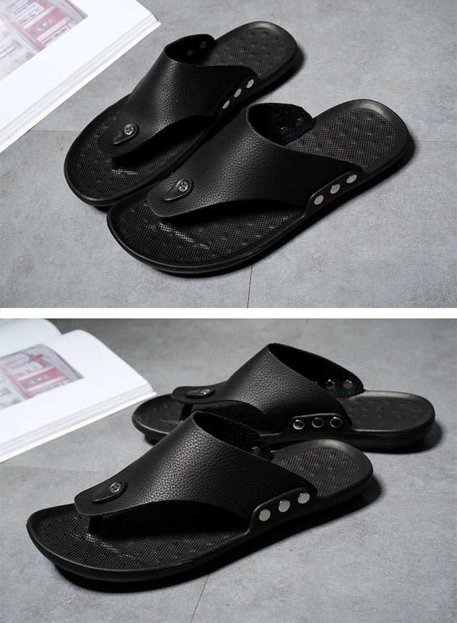 Men's Stylish EVA Flip Flop Sandals - Men's Casual Flat Sandals - Soft And Comfortable Flip Flops Perfect For Keeping Feet Cool Size 42 - Indoor And Outdoor Beach Fashion Essentials  - Image 2