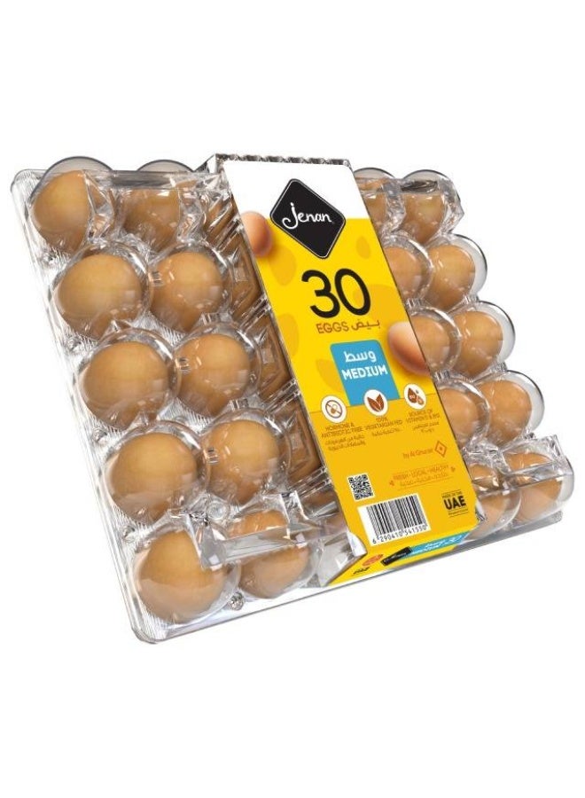 Brown Eggs, Medium - 30 eggs, UAE