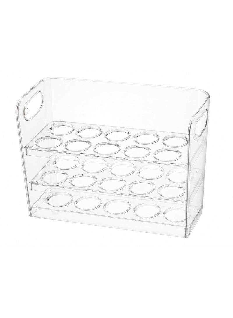 3-Tier Clear Acrylic Egg Holder – Kitchen Egg Storage and Organizer Rack - Image 1