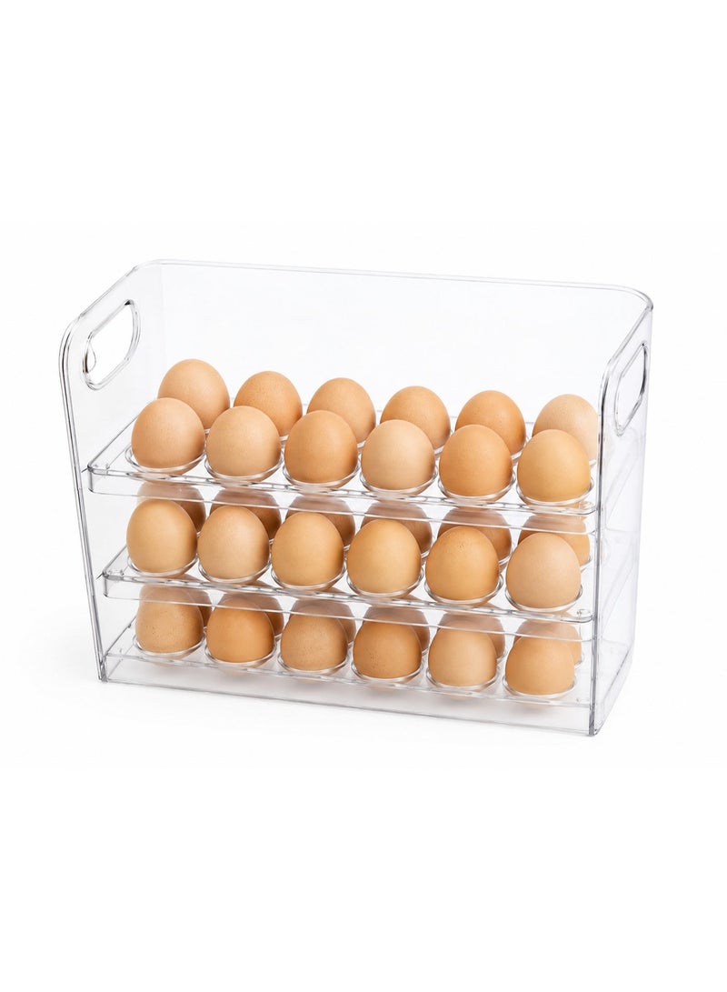 3-Tier Clear Acrylic Egg Holder – Kitchen Egg Storage and Organizer Rack - Image 3