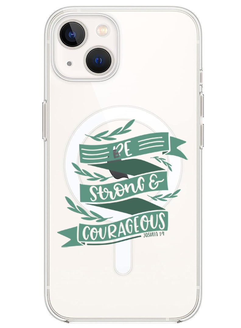 Theodor Magnetic Case for iPhone 13 6.1-inch Compatible with MagSafe Wireless Charging, Shockproof Phone Bumper Cover BE strong & Courageous copy - Image 1