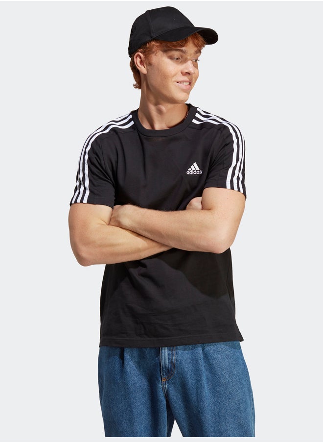 Adidas - Essentials Single Jersey 3-Stripes T-Shirt - Image 1