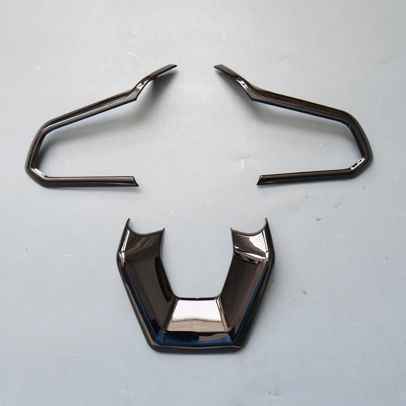 ZiWen إكسسوارات غطاء عجلة القيادة من Interior Trims لسيارات Chevy Equinox EV و Suburban و Tahoe و Traverse و Blazer EV 2025 2026 (أسود لامع) - Image 2