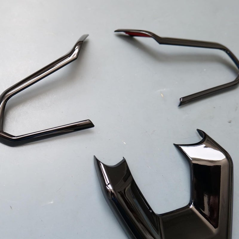 ZiWen إكسسوارات غطاء عجلة القيادة من Interior Trims لسيارات Chevy Equinox EV و Suburban و Tahoe و Traverse و Blazer EV 2025 2026 (أسود لامع) - Image 3