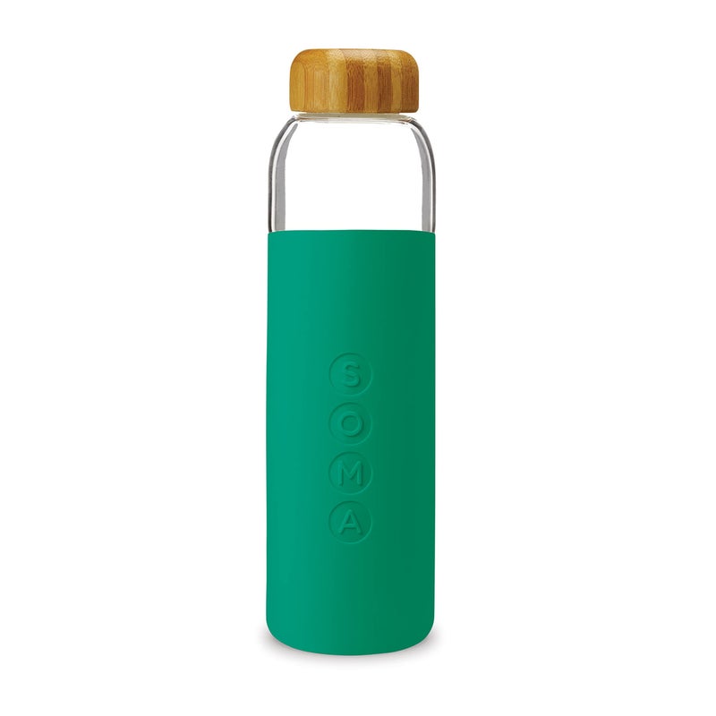 Soma Full Circle Home V.2 17 oz. Glass Water Bottle - Emerald - Image 1