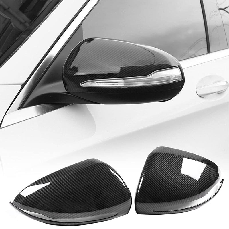 MCARCAR KIT Carbon Fiber Mirror Caps for Mercedes Benz W205 CClass W213 EClass W222 S Class S550 S600 20152019 1 Pair Side Rearview Mirror Caps Car Exterior Outside Shell Addon Style