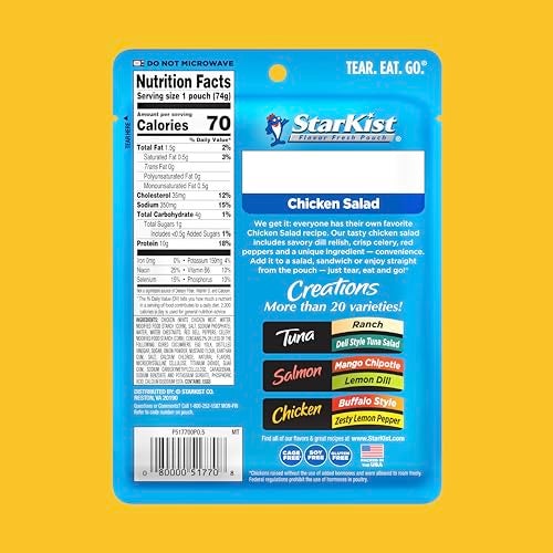StarKist Chicken Creations, Chicken Salad, Single Serve Pouch, 2.6 oz - Image 3