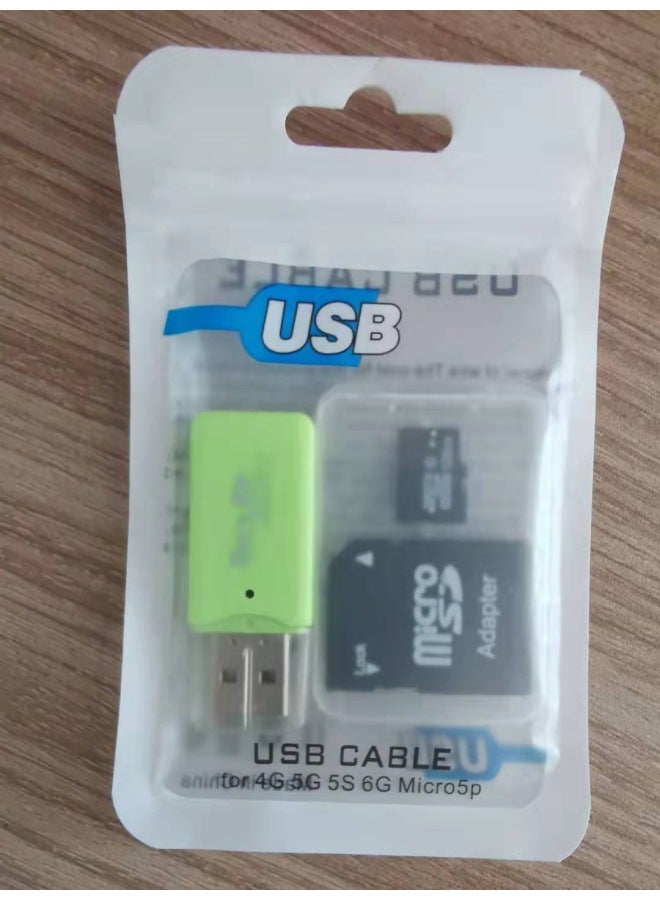 Memory Card AS Version 32g Mobile Phone TF Card 64g Recorder Monitoring Camera SD Expansion Upgrade Card-Color:Dual Card White Box + Card Reader-Capacity:512MB  - Image 1