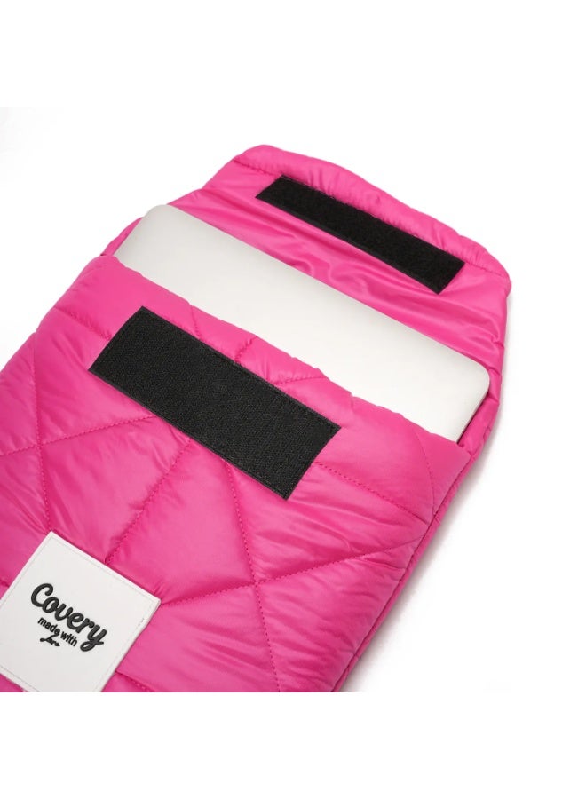 أكمام كمبيوتر محمول منتفخة وردية ساخنة مقاس 15 بوصة - Image 4