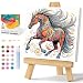 Offito Framed Paint by Numbers Kit for Adults Beginners Kids Ages 812 Horse Acrylic Easy Paint by Number with Frame Watercolor Paint by Number Kits on Canvas Framed 10 10 Inch Without Easel - Image 2