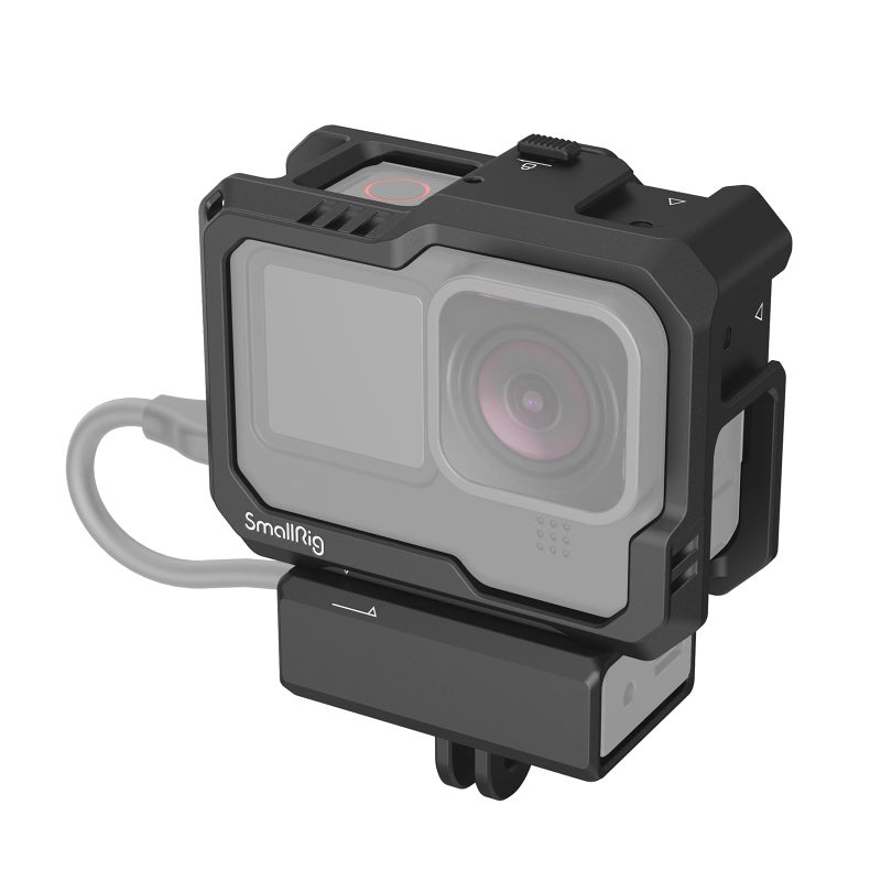 SmallRig Hero 13 / Hero12 / Hero11 / Hero 10 / Hero 9 Black Cage for GoPro, with 2 Cold Shoe Mount for GoPro Light Mod and Common Microphone, Led Video Light - 3083C - Image 1
