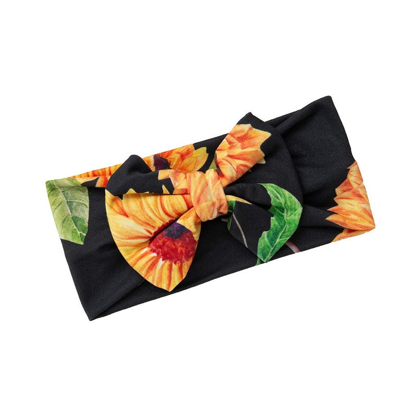 Galabloomer Newborn Sunflower Receiving Blanket Headband Set Baby Flower Rose Swaddle With Big Bow - Image 3
