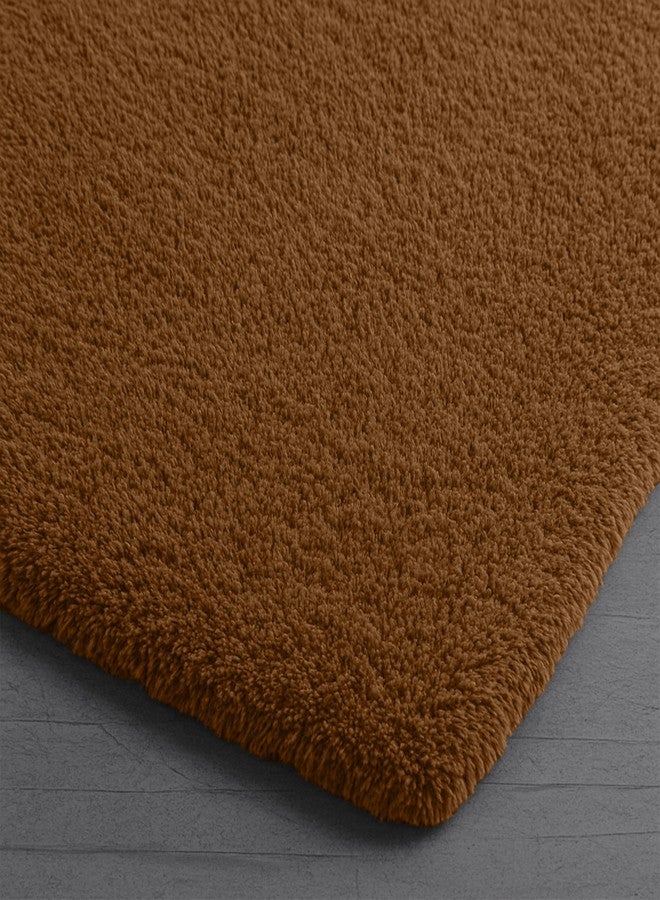 enera Microfibre Bath Mat | Soft & Absorbent 2650 GSM | Non-Slip Latex Backing | Quick Dry, Washable Multipurpose Floor Mat for Bathroom, Bedroom, Kitchen & Home (Opella 40 x 60 cm) (Chocolate) - Image 2