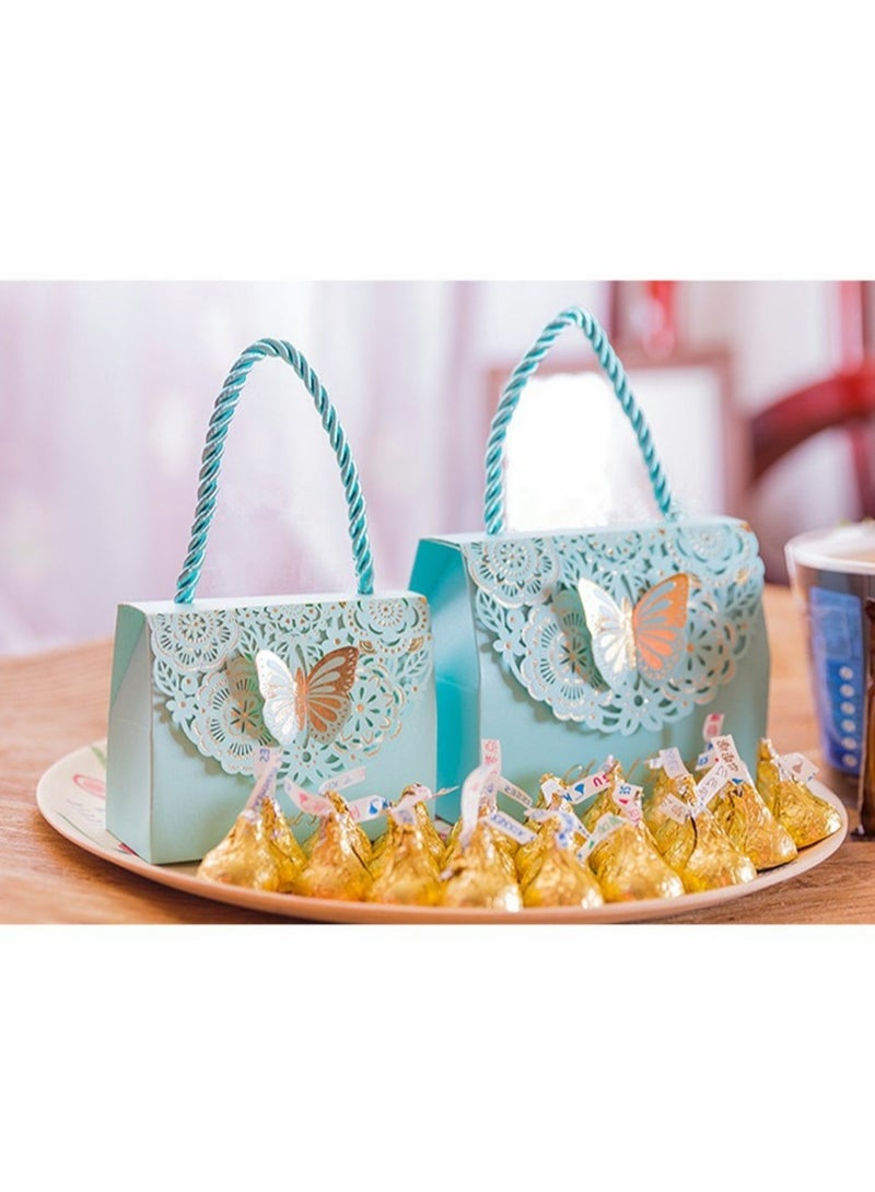 KASTWAVE Wedding Favor Boxes, 18 Pcs Flower Laser Cut Party Favors Bags Baby Shower Candy Gift Box Set Butterfly Event Decorations - Image 2