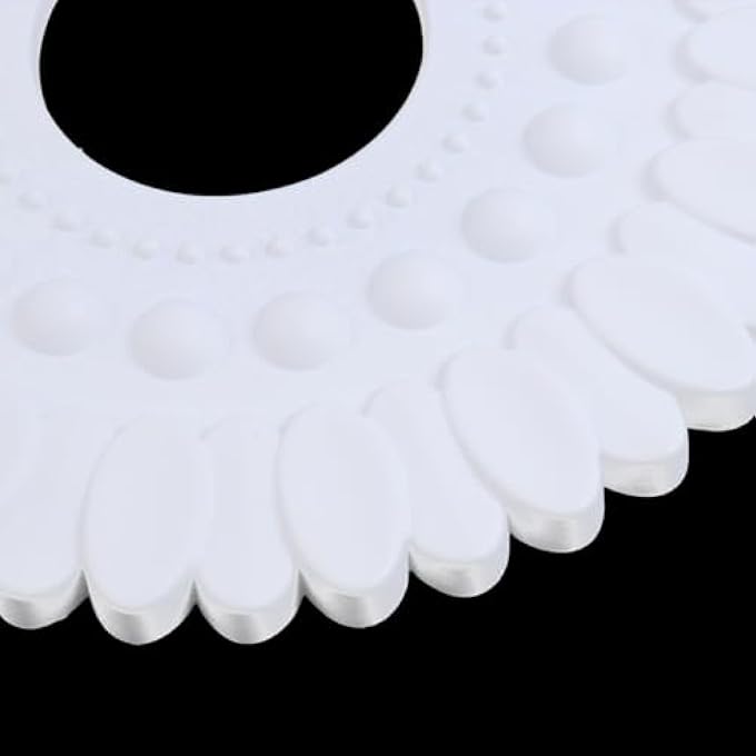 2 PIECES CEILING MEDALLION COVER,PS CEILING FAN LIGHT COVER PLATE MEDALLION FOR HOME LIGHT FIXTURES CHANDELIERS,7" OD X 2" ID,WHITE - Image 3