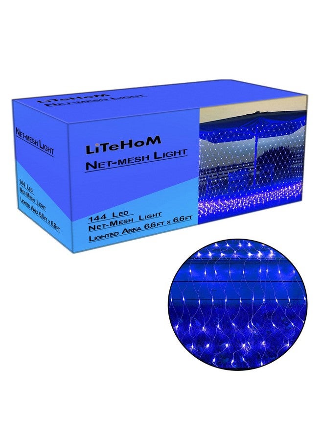 Litehom أضواء خيوط شبكة LED من لايتهوم، 6.6 قدم × 6.6 قدم، 144 LED، 8 أوضاع زينة ديوالي مع أضواء ديوالي لتزيين المنزل! أضواء ديوالي LED، أضواء LED لتزيين المنزل (ضوء شبكة أزرق) - Image 5