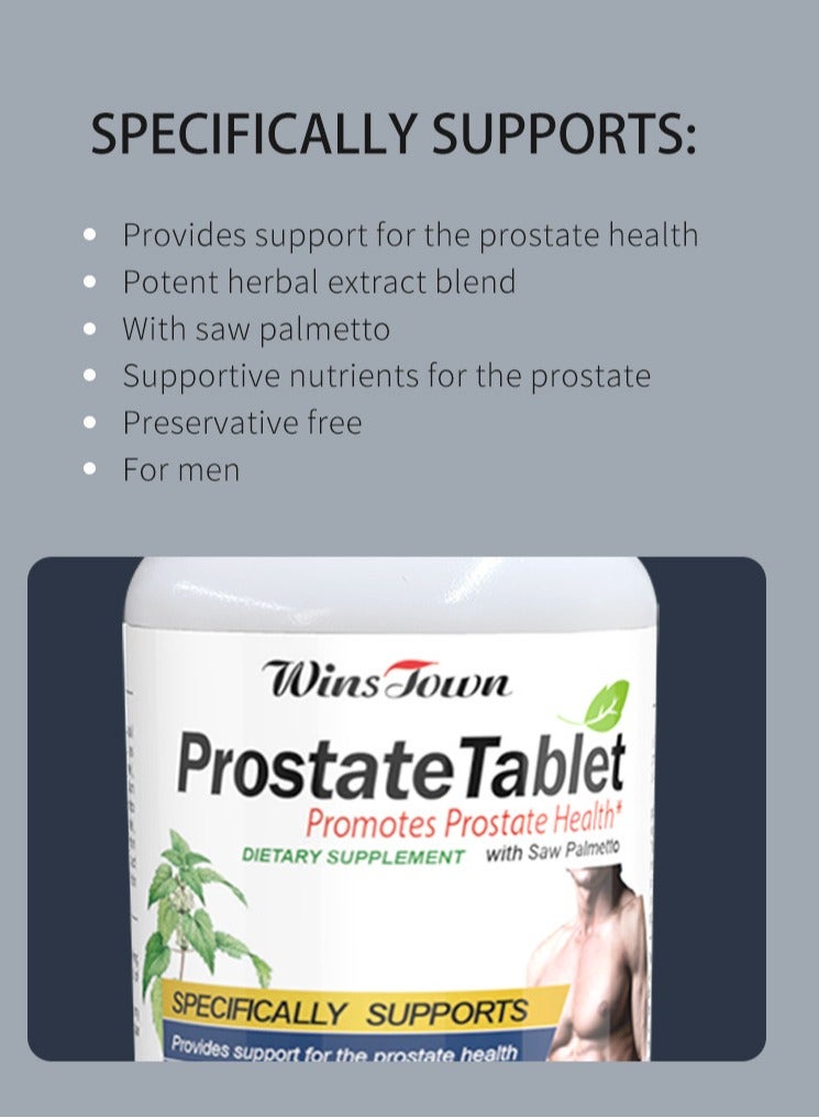 Winstown Prostate Supplement for Men Natural Prostate Support Helps Reduce Frequent Urination Promote Overall Prostate Health Saw Palmetto Cranberry Powder More  - Image 5