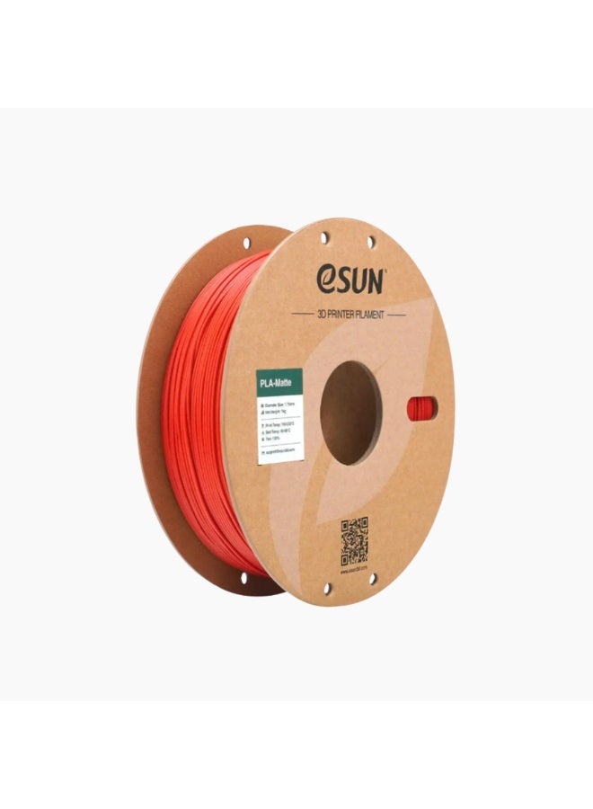 eSUN Matte PLA Filament 1.75 mm, Matte PLA 3D Printer Filament, Dimensional Accuracy +/- 0.02 mm, 1 kg Spool (2.2 lbs) 3D Printing Filament for 3D Printer, Matte Fire Engine Red