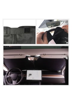 Generic For Tesla Model 3 Y X S Car Front Windshield Sunscreen Window Sunscreen Visor Sun Shade Blocks UV Rays Protection Parasol Coche  - Image 3