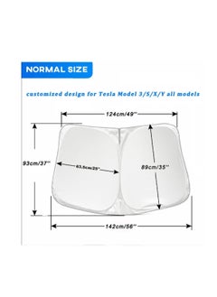 Generic For Tesla Model 3 Y X S Car Front Windshield Sunscreen Window Sunscreen Visor Sun Shade Blocks UV Rays Protection Parasol Coche  - Image 5