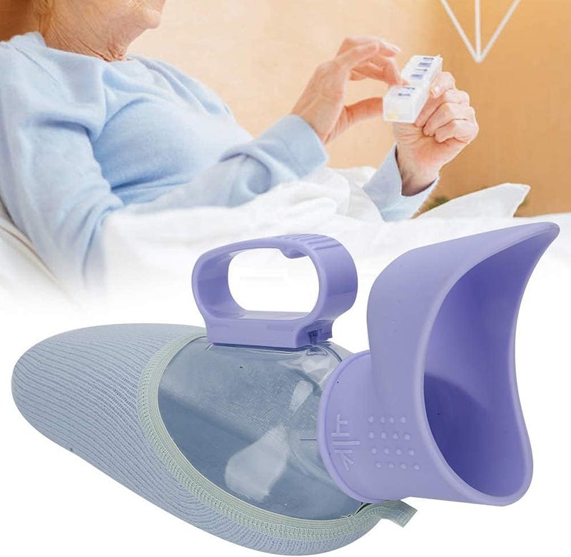 cheekyglo Female Urine Bottle, Potty Urinal, Portable Incontinence Pee Bucket Toilet with Female Adapter, Reusable Emergency Urinal for Women for Bedridden/Those with Limited Movement - Image 1
