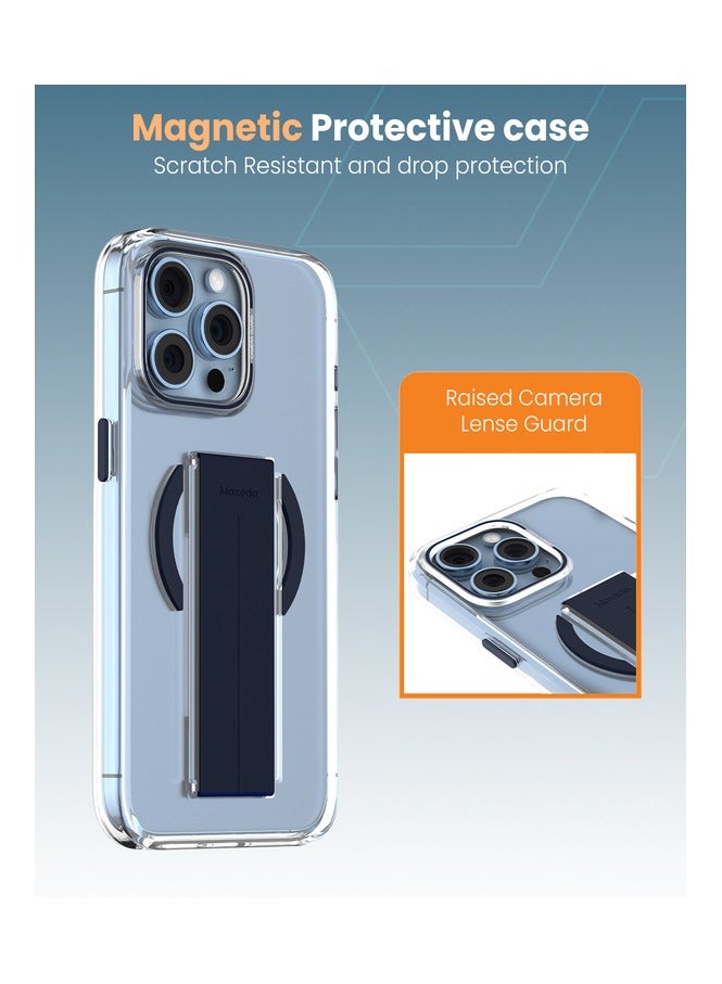 Moxedo Moxedo Magnetic Protective Case Scratch Resistant Drop Protection Magsafe Technology Compatible for iPhone 13 Pro Max 6.7 inch - Blue - Image 4