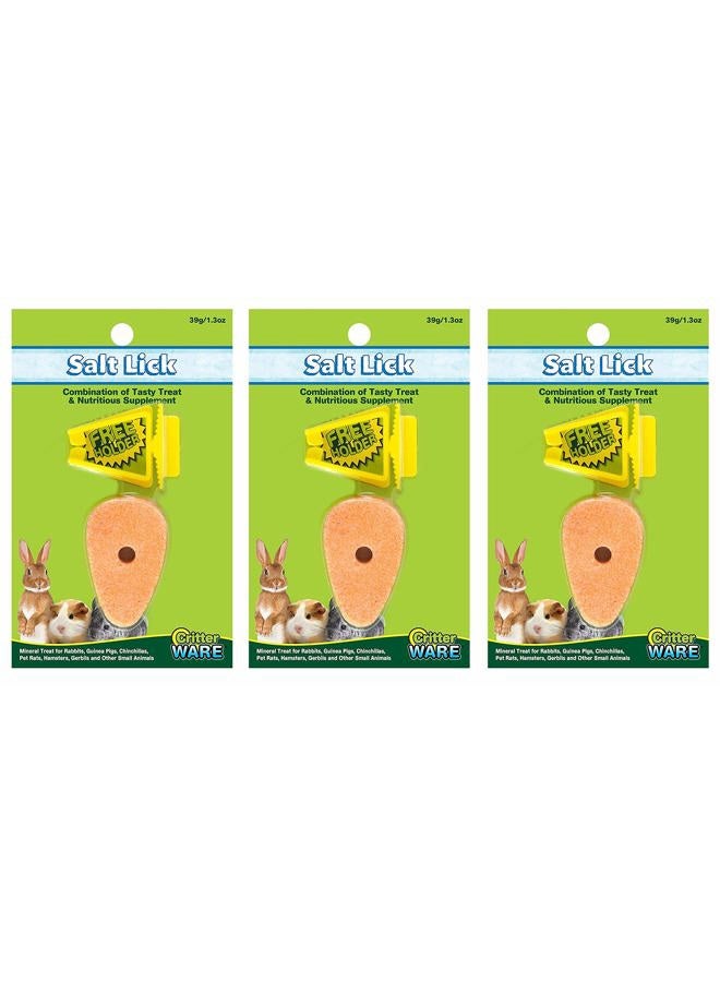 Ware Manufacturing 3 Pack of Carrot Salt Licks for Small Animals - Image 1