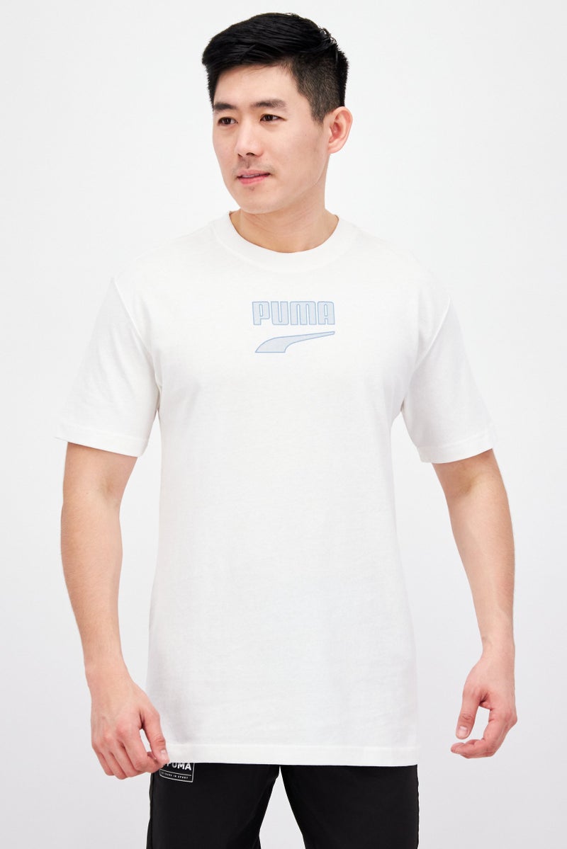 PUMA Men Relaxed Fit Short Sleeve Outdoor T-Shirt, White - Image 1