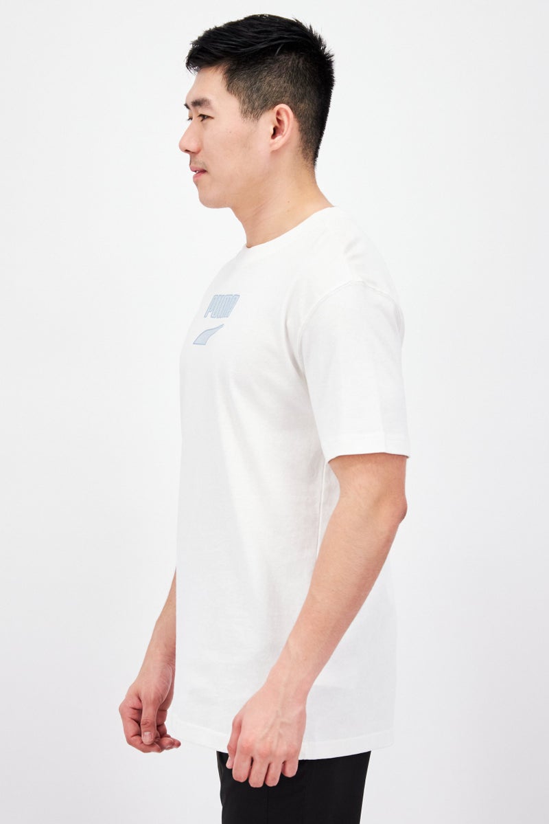 PUMA Men Relaxed Fit Short Sleeve Outdoor T-Shirt, White - Image 3